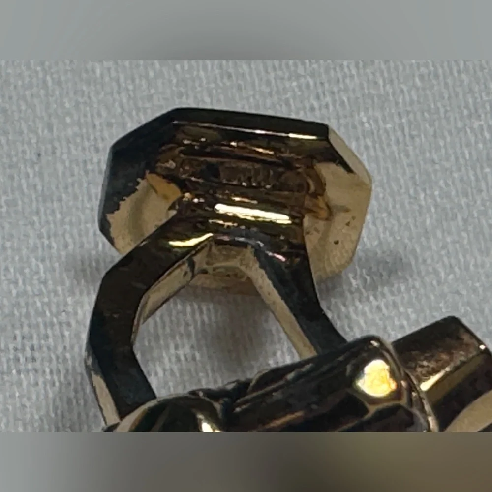 VTG Rick Cameron Wolf Head Cufflinks - Vermeil 925 Silver-Gilt 24k Gold Wildlife